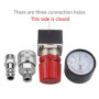 Preciva Régulateur de Pression d'Air Trois voie valve 175psi 12bar 1/4 Pouce Manomètre à Air Régulateur pour compresseur (Nouvea