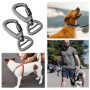 Mousqueton Pivotant,Porte-Clés Rotatif Crochet,Mousqueton pour Collier De Chien,Mousqueton Pivotant en Acier Inoxydable,Métal Pi
