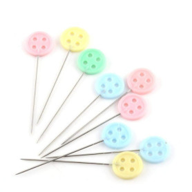 Yosoo Lot de 100 Pcs Épingles Droites Têtes Colorées pour Couture Artisanat DIY (Bouton)