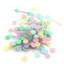 Yosoo Lot de 100 Pcs Épingles Droites Têtes Colorées pour Couture Artisanat DIY (Bouton)