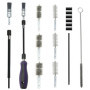 CHANG QI Kit Nettoyage Injecteur pour siège d'injecteur et Arbre d'injecteur 19 pièces, Buses d'injection avec brosses de Nettoy