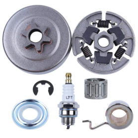 Kit de 3/8" Pignon Embrayage pour Stihl 017 018 MS170 MS180 021 023 025 MS210 MS230 MS250, ADEFOL Pignon + Tambour d'embrayage +