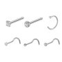 MaoNativey Kit de Piercing Nez Jetable, Pistolet de Perçage Pistolets Piercing d'oreille Outils Oreille avec 6 Goujons Nez Kit P