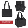 Lot de 2 Sac à Bouteilles, Porte-gobelet en Feutre pour 6 Bouteilles, Réutilisable Sac en Feutre Pliable avec Poignées pour Bout