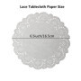 QRTSJ Lot de 100 Napperon en Papier Rond, Papier Rond en Dentelle Blanche 6,5 pouces pour mariage, anniversaire, gâteaux, desser