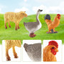 DOUSELLA 12 PCS Figurines d'animaux de la Ferme Réalistes Jouet Animaux de la Forêt Mini Figurines de Ferme Jouets Miniatures po