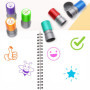 Lot de 5 tampons auto-encreurs pour enseignants, encouragement des enfants, évaluation des enseignants, récompense de motivation