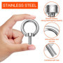 Mesybveo 5 Pièces M8 Boulon à Œil - Anneau de Levage en Acier Inoxydable 304 - Vis à Filetage Mâle, Forme de Bague Marin - Solid