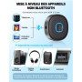 Mohard Recepteur Bluetooth 5.3 Voiture, AUX Adaptateur Jack 3.5mm, Appel Mains Libres & Double Connexion, Autonomie 16H, Receveu