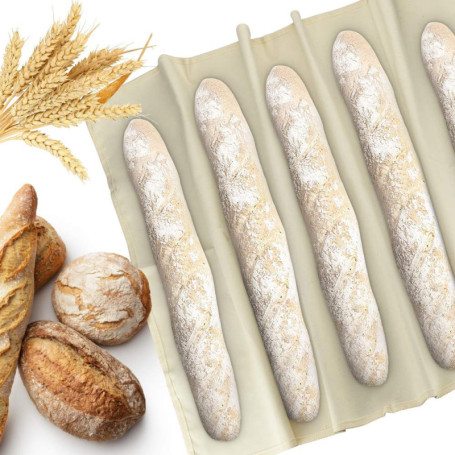 KLYNGTSK Tissu de Boulanger Professionnel 90*60CM Couche de Boulanger Antiadhésif Toile de Lin Boulangerie Naturel Fermentée de 