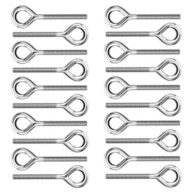 20 Pièces Boulons à œil M5 Anneau à œil 304 Acier Inoxydable Vis à œil Boulon Anneau de Fixation et Suspension