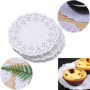 YKKJ Napperons Dentelle,Napperons Jetables en Papier 100 Pièces Dentelle Blanc du Papier Napperon Gâteau d'emballage Tapis de Pa