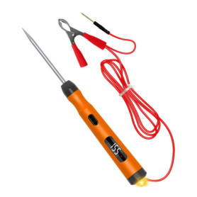 Automobile 6V 12V 24V Testeur Electrique Stylo Testeur de Tension avec écran LCD, Test de Polarité,Lampe,Testeur Fusible Voiture