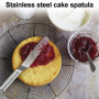 Vinabo Lot de 4 Spatules de Cuisine, Spatules à Glaçage Coudées en Acier Inoxydable, Spatule Sucrée Pour Glaçage de Gâteaux, Cup