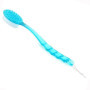 Cisixin Brosse Nettoyante de Bain Douche Arrière exfoliante Corps Brosse avec Long Manche (Bleu)