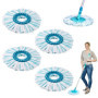 Dyaucwpo 4 Pièces Têtes de Rechange Compatible avec Leifheit Clean Twist Disc Mop, Serpillères de Rechange en Microfibres, Serpi