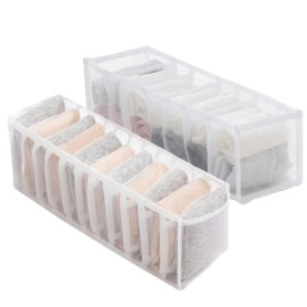 2 Pièces Organisateur Armoire Vetement, Organisateur de Tiroir Pliable, Rangement Tiroir pour Chaussettes, Sous-Vêtements, Vêtem