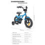 PROMETHEUS BICYCLES Velo Enfant 3 Ans Garcon vélo Fille 12 Pouces a Roulette pour 3 a 5 Ans - BMX en Bleu