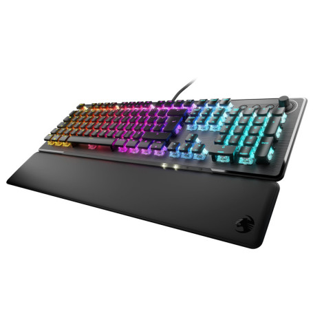 Roccat Vulcan II - Clavier de Jeu Mécanique Pour Pc, Touches Rétro-Éclairées RGB Personnalisables, Repose-Poignet Amovible, Tita