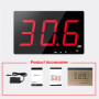 Décibel Meter Wall Hanging Sound Level Meter Tester 30-130db Decibel Mesure du Bruit avec Alarme, décibelmètre numérique avec Gr
