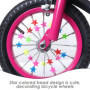 2 Pièces De Banderoles De Vélo pour Enfants, 36 Pièces De Perles D'Étoile De Roue, Pompons De Guidon De Vélo, Rubans De Guidon, 