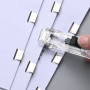 2 poussoirs d'agrafeuse avec 100 clips de rechange, clips de recharge de classeur, distributeur d'agrafes, agrafeuse sans trou p