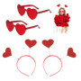 TIANNAIT 2pcs bandeau coeur et 2pcs lunettes de fête, lunettes coeur infini bandeau en forme de coeur, saint valentin anniversai