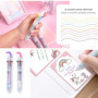 PFLYPF Lot de 3 stylos à bille dix couleurs, 2 notes autocollantes, rétractables, stylos multicolores multifonctions, stylo à bi