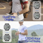 Montre de Sport Numérique pour Hommes 10 ATM 100 Mètres Etanche avec Rétroéclairage, Réveil, Chronomètre, Calendrier, Double Aff
