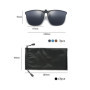 3pcs lunettes de soleil à clipser avec 3pcs sacs de lunettes de soleil noirs, clips de lunettes de soleil rétro flip, lentille d