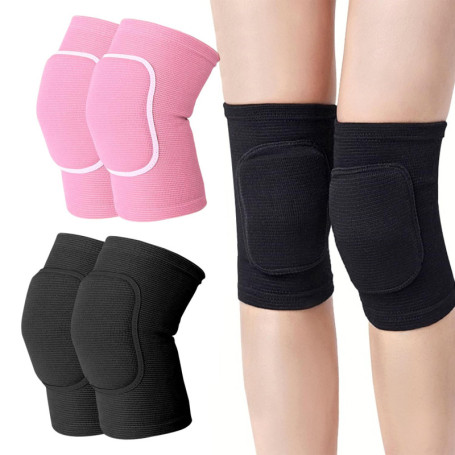 ATBUSS Lot de 2 paires de genouillères en éponge épaisse, fixation élastique, protection du genou, accessoire quotidien pour les