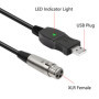 GELRHONR USB vers XLR Microphone Câble, câble de microphone Cable 3 broches XLR femelle vers USB pour chant karaoké/enregistreme