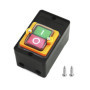 QWORK® Interrupteur à Bouton Poussoir 220V/380V 10A Interrupteur Machine Outil ON/OFF pour Machines Textiles d'Équipement Mécani