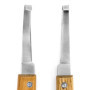 QWORK® 2 pièces couteaux à sabots, grattoir à sabots 21.5 cm droitier et gaucher, couteau à sabots avec manche ergonomique, pour