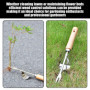 Outil De Désherbage 3 Pièces, Désherbeur À Racines Profondes, Ensemble D'Outils De Jardin, Dessinateur avec Manche en Bois, Croc
