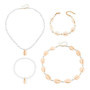 EHDWXVZM 4 pièces de bijoux en coquillages pour femmes, ensemble de bijoux pour femmes, bracelets de cheville en coquillages d'é