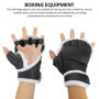 1 paire de mitaines de boxe pour adultes, respirants, sans doigts, gants de protection, équipement de boxe
