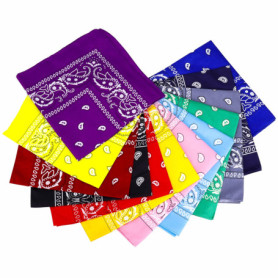 Bandanas avec Motif Paisley, 12PCS Foulard carré Bandeau de Cheveux, Echarpe de Cou Tête, Décoration Rétro Style Cravates Cyclis