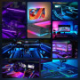 Weinsamkeit Bande LED Voiture Interieur, Éclairage intérieur de Voiture RVB avec Télécommande/APP Contrôle LED Intérieur Bande L
