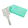 GOYADA Lot de 80 Porte Clef Etiquette Solide, Porte Clef Plastique Couleur, Porte Clés Etiquette en Plastique avec Anneau Fendu 