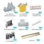 WJUAN Kit de Blocs de Connexion pour Rail DIN UK/ MBKK2.5 Borniers pour rail DIN, Barrette de Connexion, Bornier à Travers le Ki