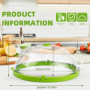 KXVXXV Couvercle Micro Ondes avec Eau, 26 cm Cloche Micro Onde sans bpa avec poignée Idéal pour Les Petits et Grands Micro-Ondes