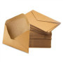 Lot de 100 enveloppes vintage en papier kraft - Format C6 (16 x 11 cm) - Avec fermeture humide - Rabat pointu sans fenêtre - Pou