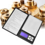 Balance Digitale de Poche Capacité 2000g Ecran LCD Balance de Pierres Précieuses et Bijoux Balance de Laboratoire Cuisine (Batte