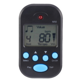 Alomejor Metronome Mini Portable Multifonctionnel Clip sur Beat Tempo pour Piano Guitare Violon Tambour Flûte