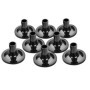 Alomejor 8PCS Manches de cymbale Tambour en Plastique Portable Manches de cymbale Accessoires de Remplacement de cymbale Longue 