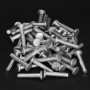 Rivets Pleins,100pcs M4 Rivet Solide à Tête Plate en Alliage d'Aluminium Rivets Pleins Rivets Tête Plate Kit d'Assortiment de Fi