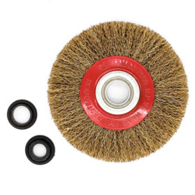 F Season Brosses abrasives de 125 mm pour meuleuse d'angle à une main, fil d'acier, fil torsadé, acier allié, 1 pièce