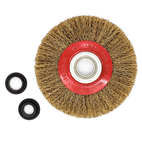 F Season Brosses abrasives de 125 mm pour meuleuse d'angle à une main, fil d'acier, fil torsadé, acier allié, 1 pièce