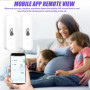 Lot de 2 thermomètres WiFi - Hygromètre intelligent d'intérieur - Hygromètre WiFi - Capteur d'humidité de température sans fil a